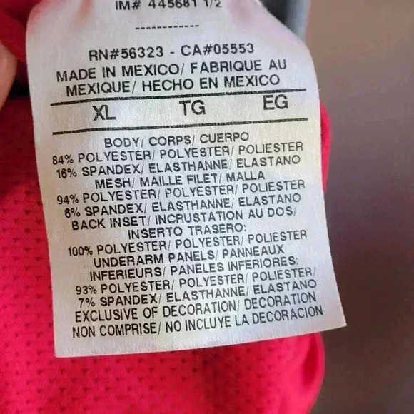 Nike Pro Combat Authentic Men's Shirt Size XL Short Sleeve Red/Grey Crew Neck - Picture 5 of 13